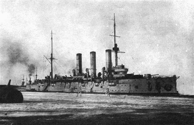 «Аврора» на зимовке 1916–1917 гг.