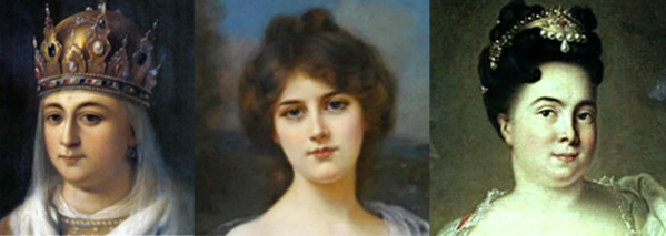 Первая жена Петра I – Евдокия Лопухина; Фаворитка Петра I Анна Монс; Вторая жена Петра I – Императрица Екатерина I (Марта Скавронская).