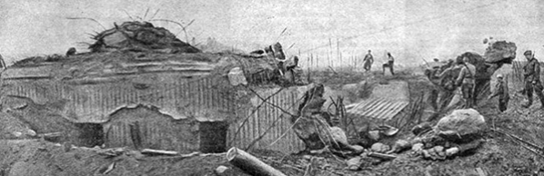 Мощный железобетонный финский дот, разрушенный советской артиллерией и авиацией в районе прорыва