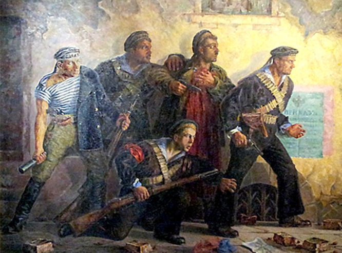 Ф. С. Богородский. «Матросы в засаде». 1928 г.