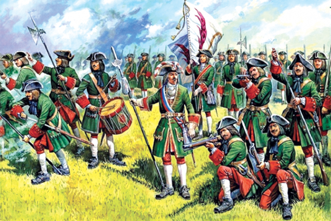Русская пехота Петра I.