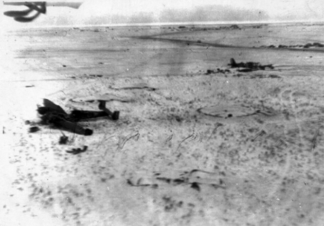 Немецкая аэрофотосъёмка авиабазы в Тацинской. Снимок сделан 26 декабря 1942 года.