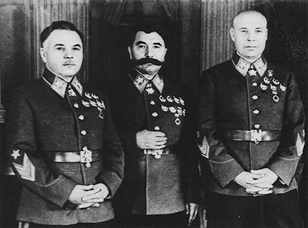 Маршалы Ворошилов, Буденный и Тимошенко