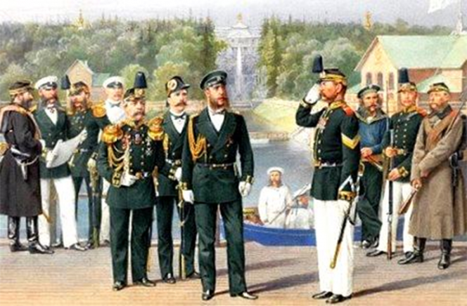 Офицеры и нижние чины Гвардейского Морского Экипажа