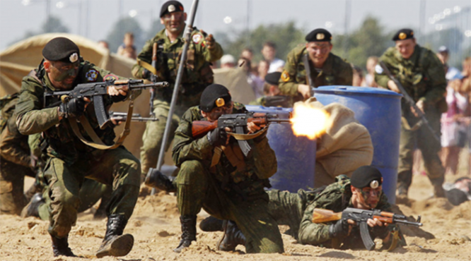 Высадка гвардейской бригады морской пехоты на берег