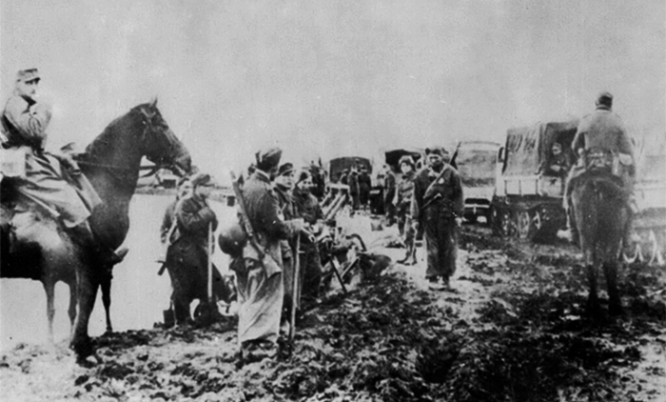 Разбитая немецкая техника. Апрель 1944 г.