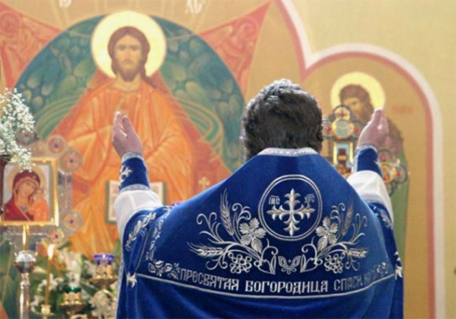 В храме на Благовещение