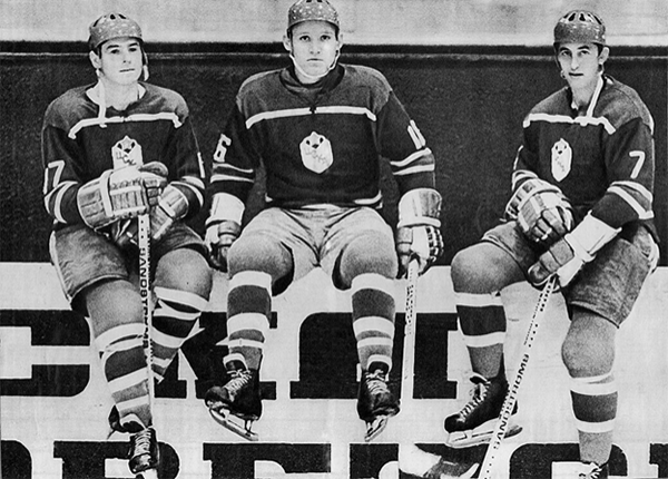 Легендарная тройка ЦСКА: Валерий Харламов, Владимир Петров, Борис Михайлов