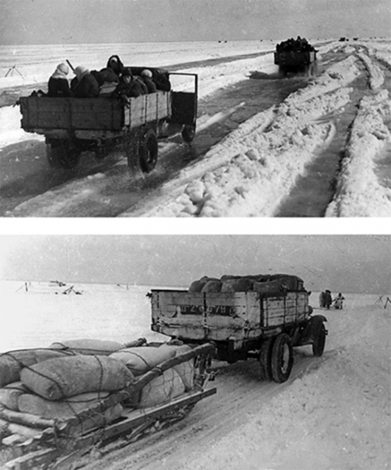 Доставка продуктов и эвакуация из блокадного Ленинграда людей